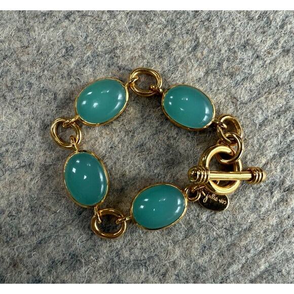 Julie Vos Blue Green Cabochon Bracelet - Picture 2 of 5